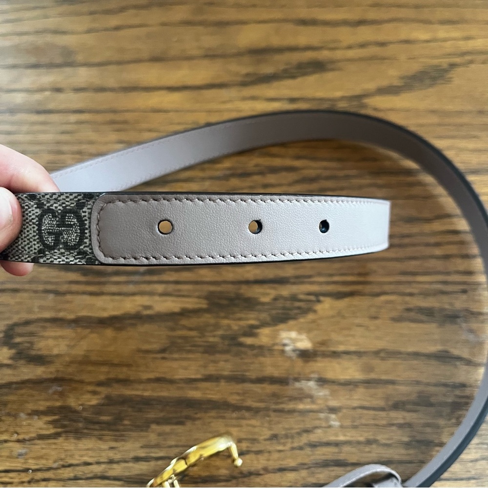 Gucci Marmont GG Supreme Thin Monogram Belt Size XS/S - Picture 5 of 10